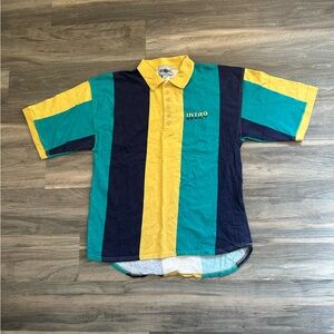 Deadstock Vintage Introspect Sportswear Vertical Striped Polo Shirt